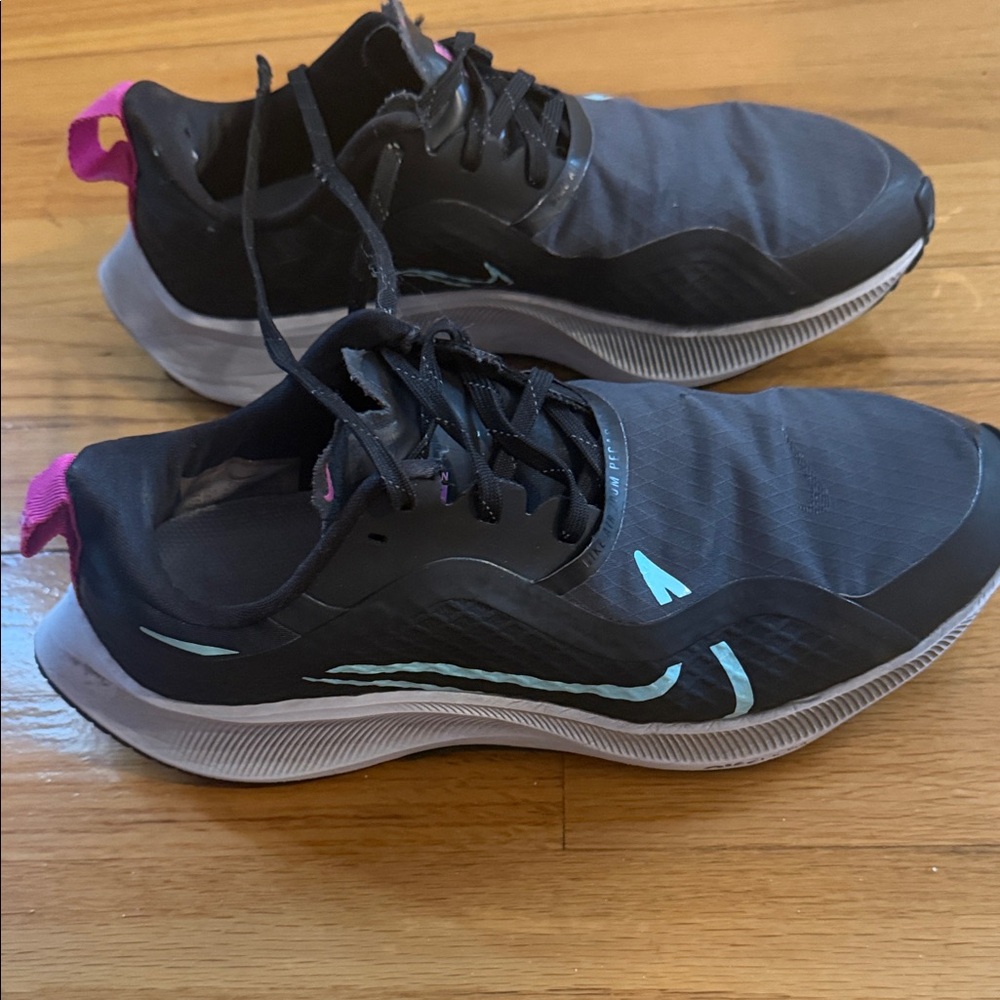 Nike Black and Pink Athletic Sneakers